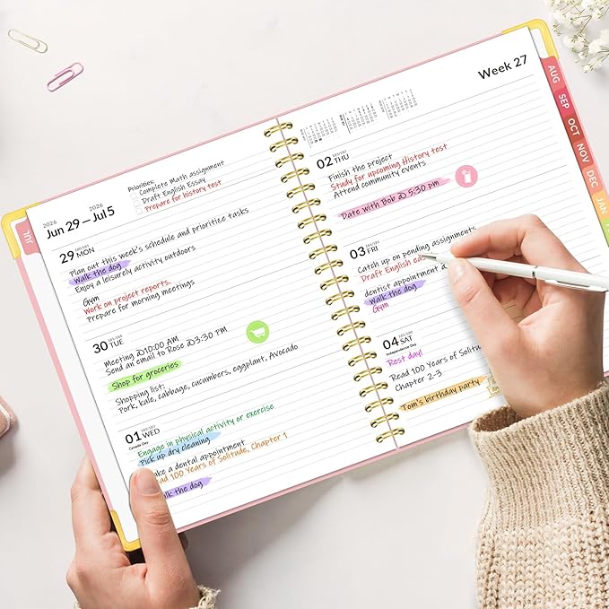 Forvencer Academic Planner 2026-2027, Hardcover Calendar Planner Weekly & - Image 8