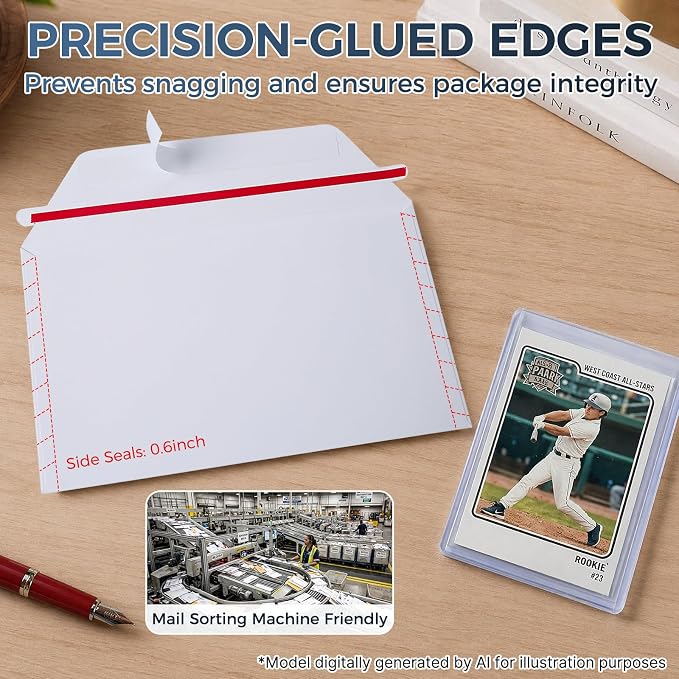 150 Pack Trading Card Mailing Envelopes, Perfect Sized Shipping Envelope - Image 5