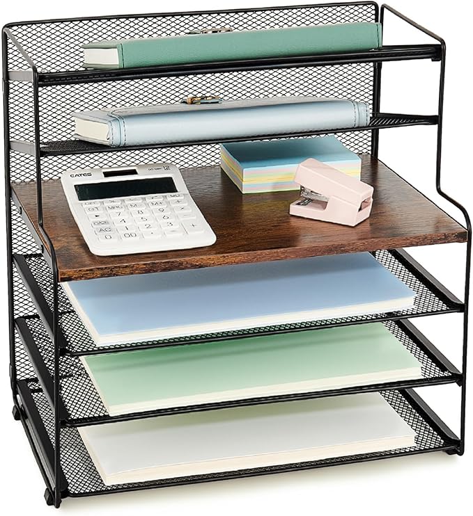 OPNICE 6-Tier Letter Tray Paper Organizer, Desk Organizers and Accessories by OPNICE