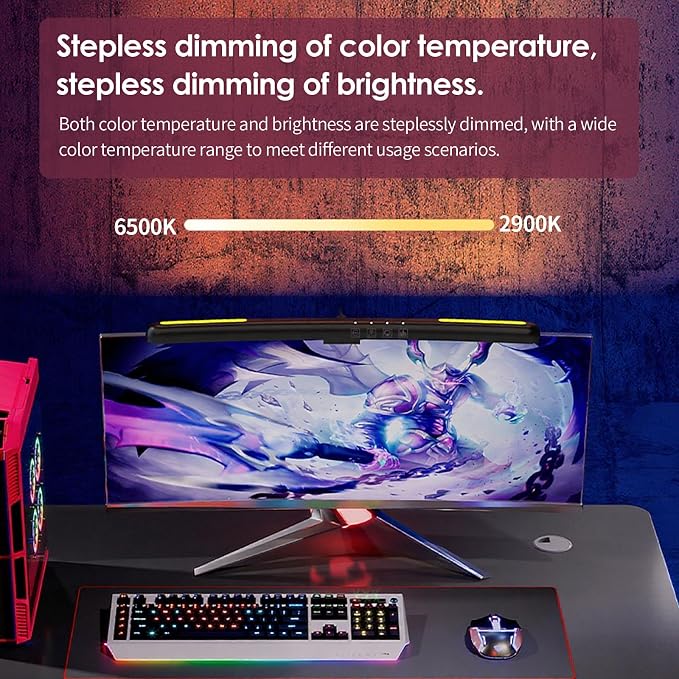 BY-J Computer Monitor Light Bar, Eye-Care USB Reading LED Task Lamp - Image 5