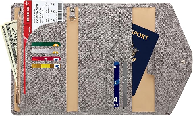 ZOPPEN Mulit-purpose Rfid Blocking Passport Holder Travel Wallet Passport and - Image 3