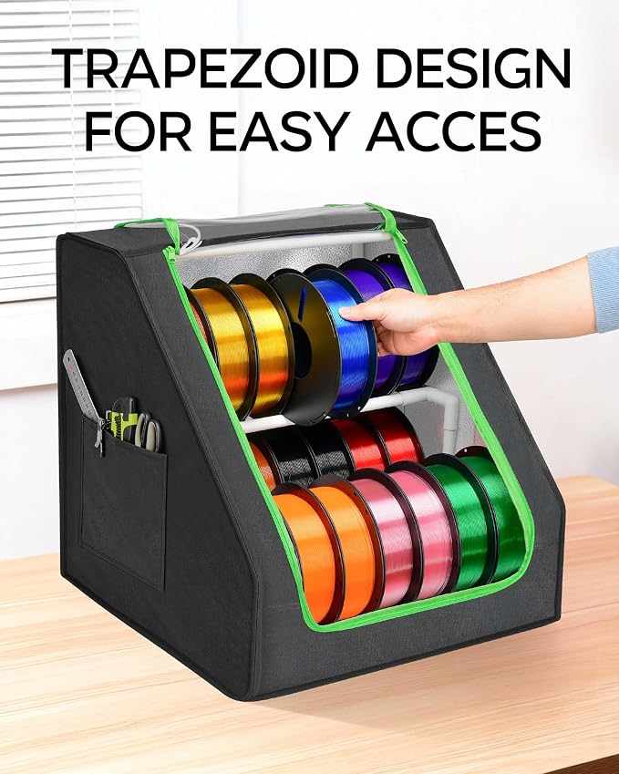 FANGSUN 3D Printer Filament Storage Box – Holds Up to 21 Spools, 2-Tier - Image 2