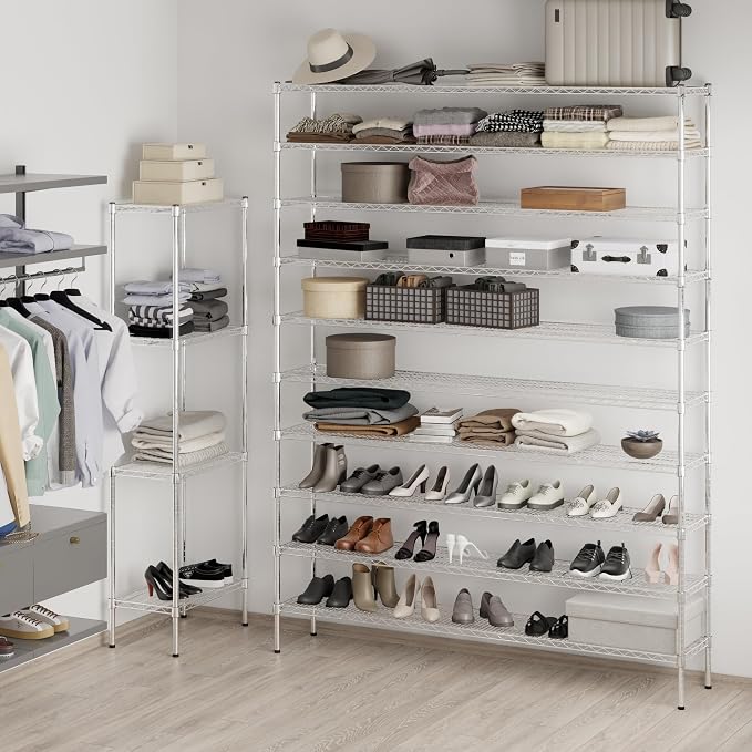 Regal Altair 14" Deep x 72" Wide x 96" Height Wire Shelving Kit | 10-Tier | NSF - Image 5