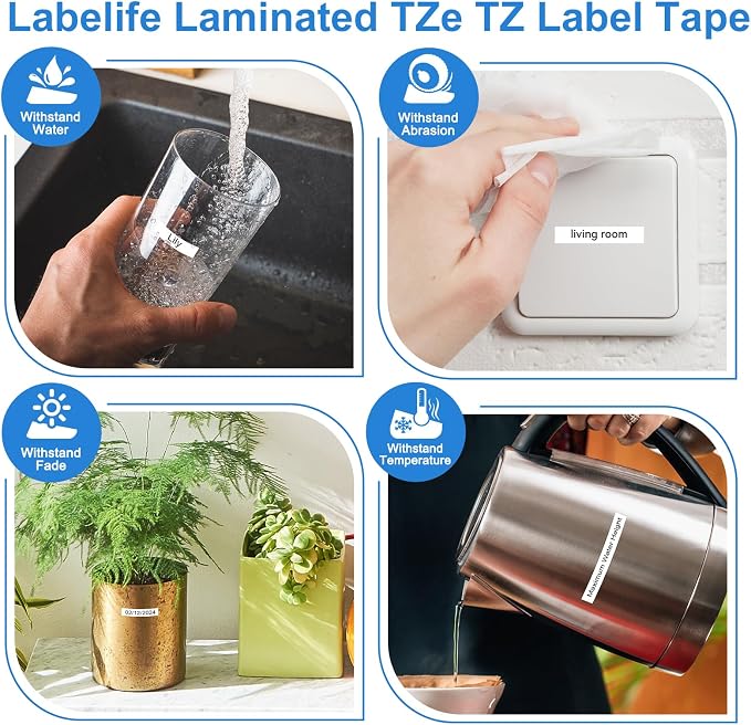 Labelife Replacement for Brother TZe-211 TZe211 P Touch Label Tape 6mm Label - Image 5