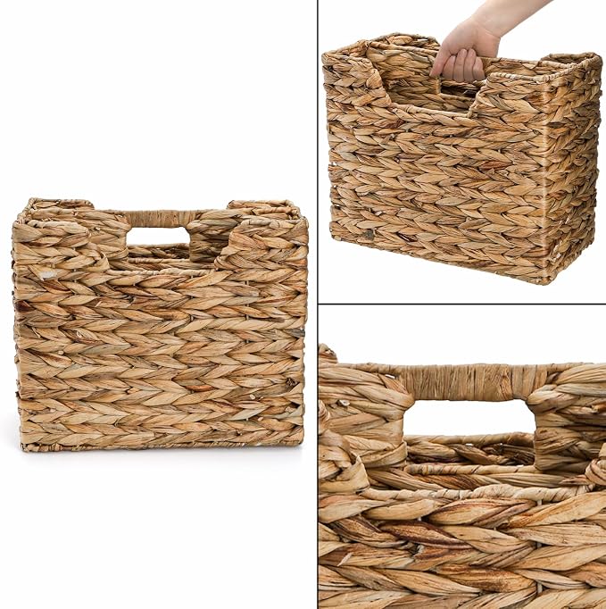 Yesland Hand-Woven Magazine Basket 14.5"x8"x11.75" - Image 4