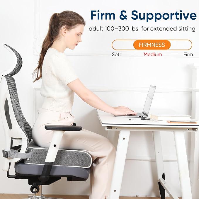 Seat Cushion for Office Chair, 4 Inch Thick Extra Large Memory Foam Chair - Image 7