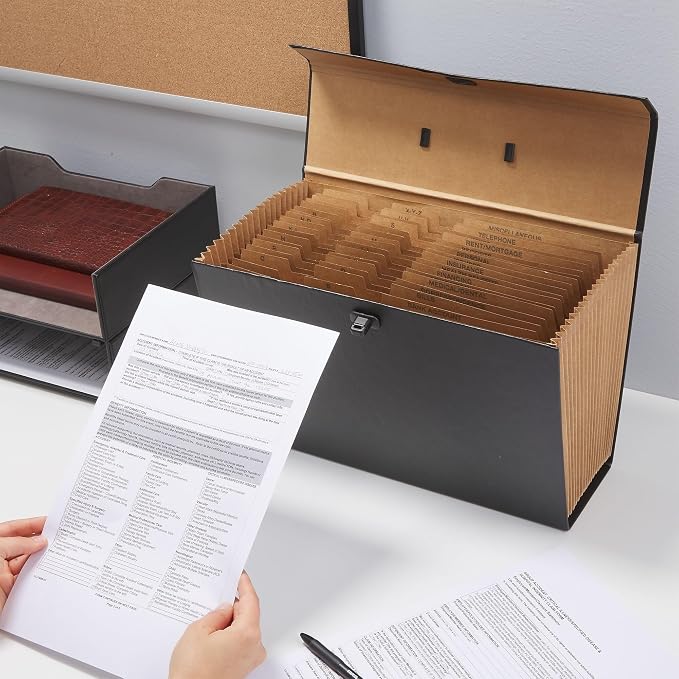 Staples Accordion File, 19‑Pocket Multiple‑Index Expanding Organizer, Legal Size - Image 4