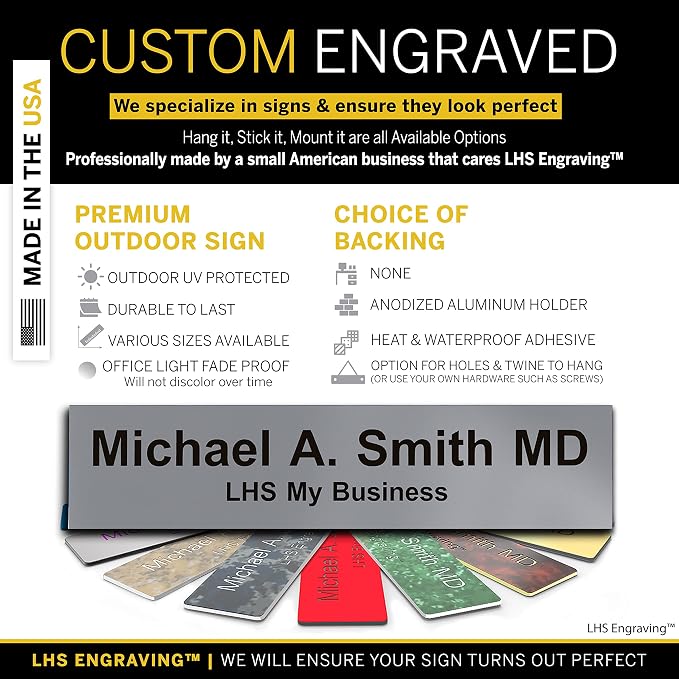 Personalized Name Plate with Choice of Mounting - Image 2