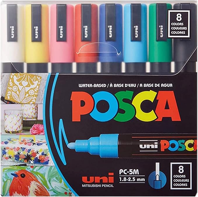 Posca Paint Markers, 5M Medium Acrylic Markers by POSCA
