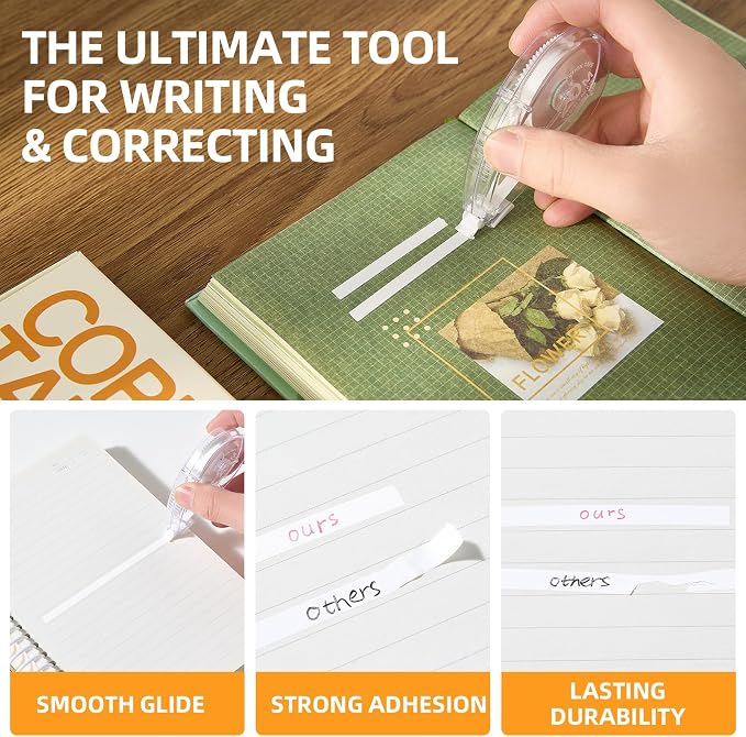 White Correction Tape, 10 Pack 65.62ft Strong Covering Instant Fixc | 0.197 - Image 4