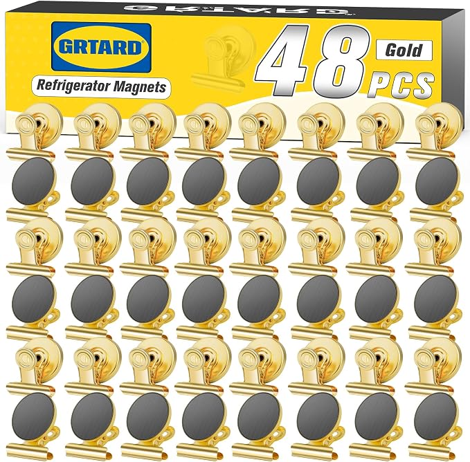 Grtard 48pack Magnetic Clips Heavy Duty, Magnet Clips by Grtard