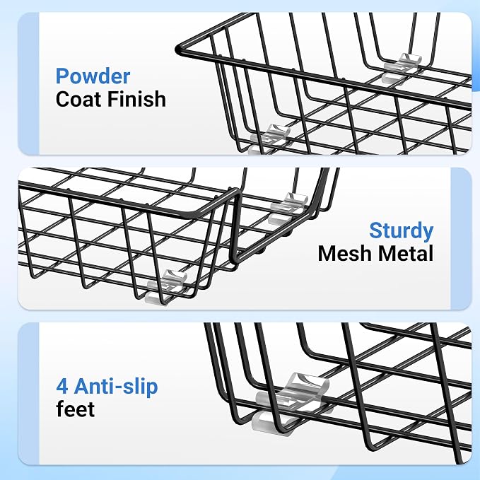 Gawerk Letter Desk Tray Organizer, A4 File Tray Magazine Files Storage Basket - Image 3