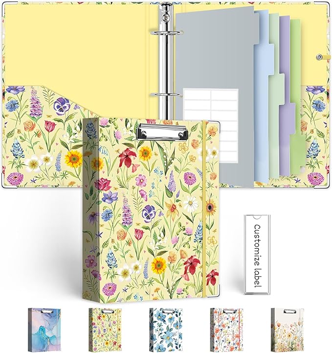 Mini Binder Organizer，1 Inch 3 Ring Binder by KLLVE