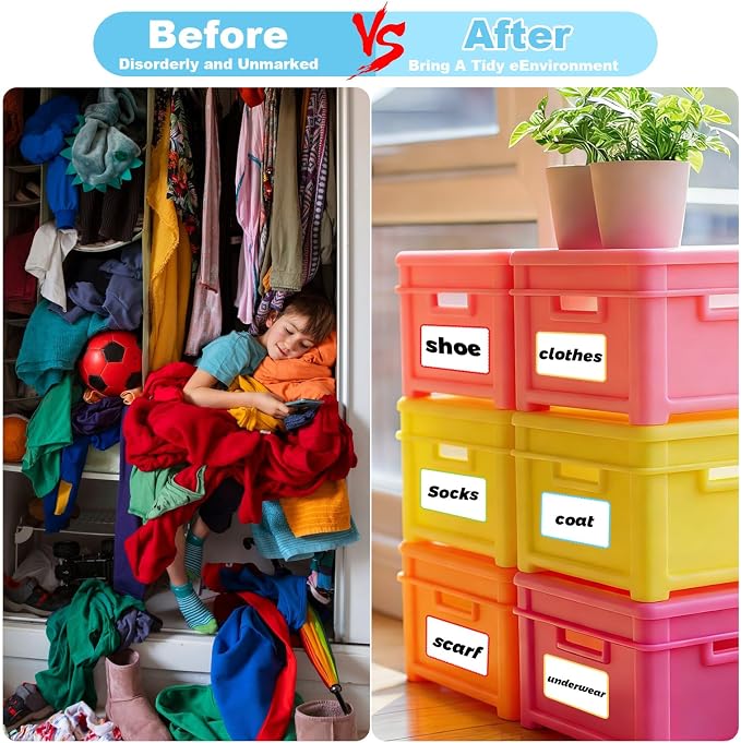 160 Pcs Labels for Storage Bins, 6 X 4 Inch Storage Bin Labels Moving Labels | - Image 6