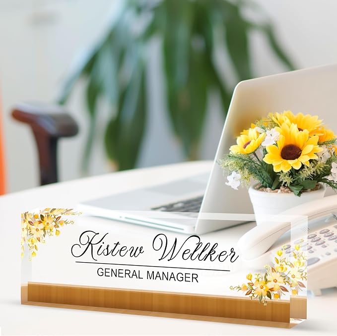 Custom Desk Name Plate Personalized, Acrylic Name Plates - Image 2