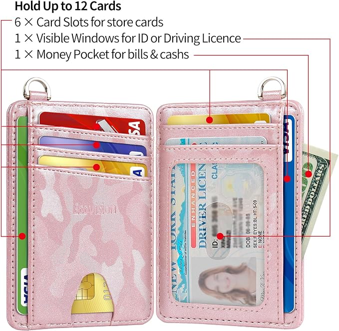 Slim Minimalist Front Pocket Wallet, RFID Blocking Credit Card Holder Wallet - Image 5