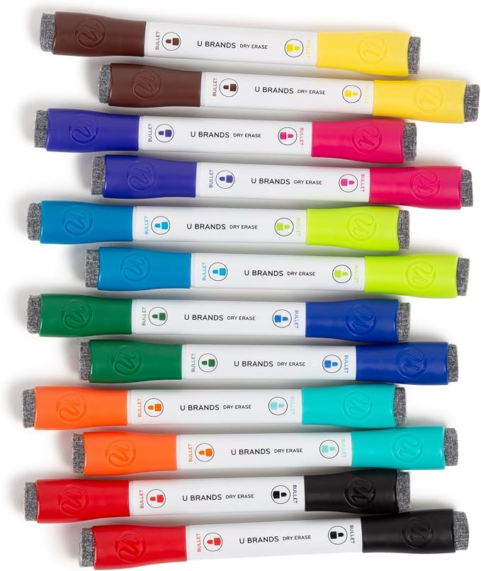 U Brands Fine Tip Dry Erase Markers by UBrands