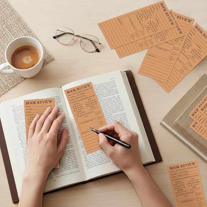 L1rabe Kraft Paper Book Review Bookmarks - Image 2
