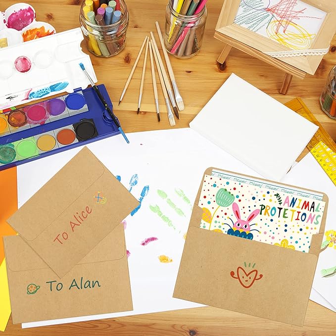 Eupako A2 White Paper Envelopes 250 Pack 4.375x5.75" Invitation Envelopes Self - Image 5