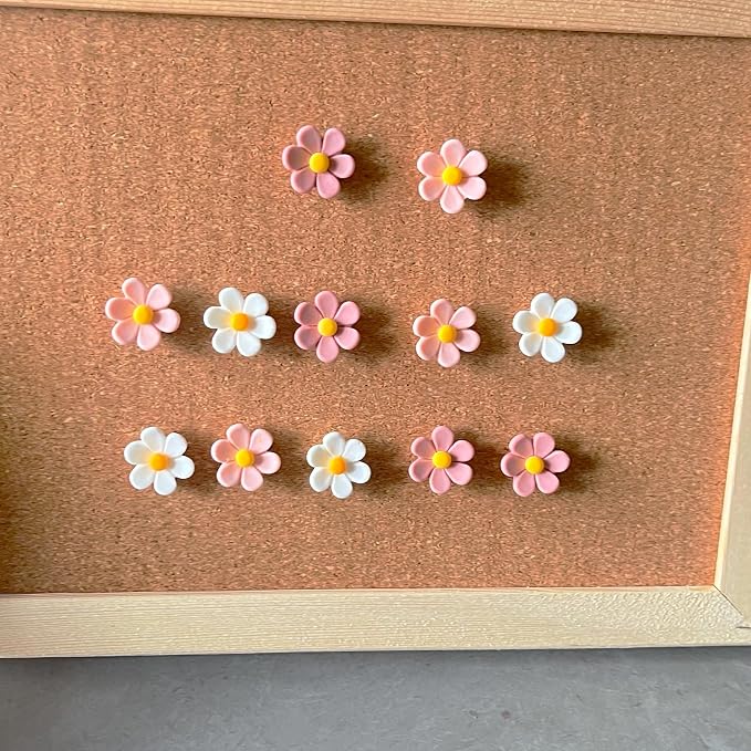 Cute Flower Push Pins for Bulletin Board, Office Decor for Women Thumb Tacks - Image 4