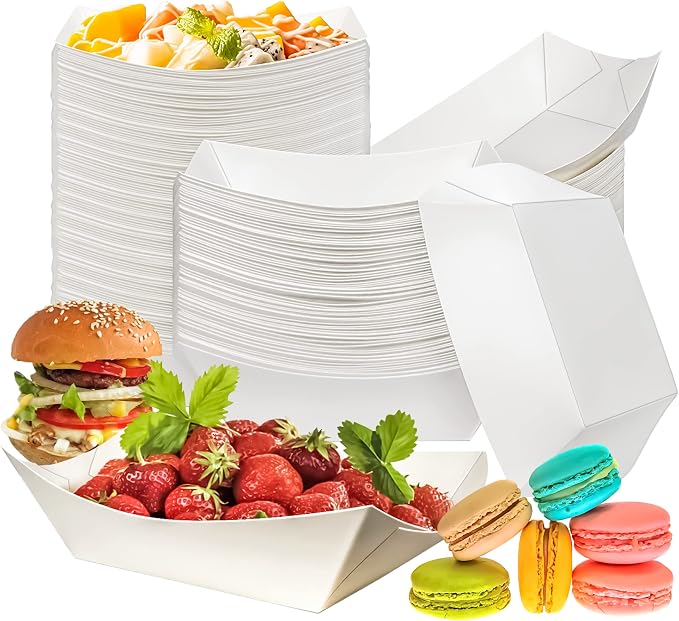 150 Pack 1Lb Paper Food Boat Trays Disposable Paper Boat Plates Containers - Image 7