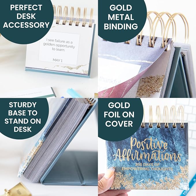 bloom daily planners Undated Perpetual Desk Easel/Inspirational Standing Flip - Image 5