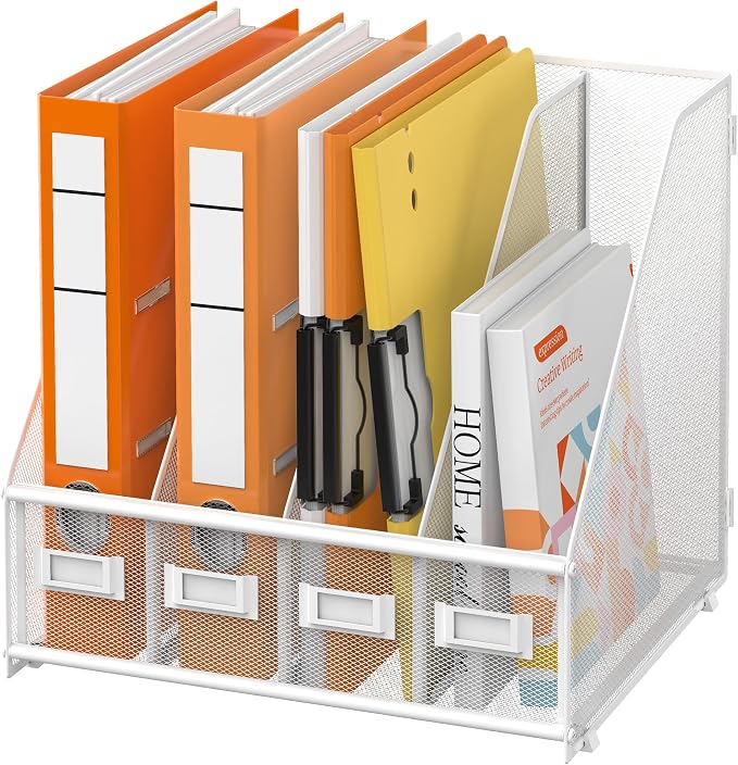 DALTACK Desk Organizers Metal Magazine File Holder by DALTACK