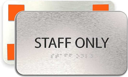 ADASigns Staff Only Sign 7" W x 4" H by ADASigns