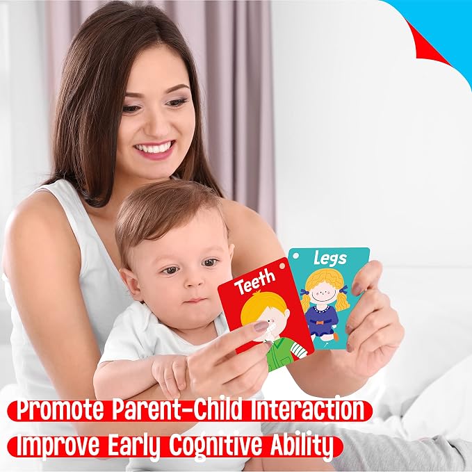 50 PCS Kid First Cognitive Flashcards, Double Sided Printed 7 in 1 Colorful - Image 7