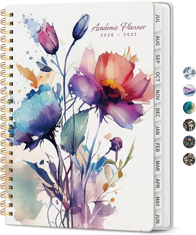 Planner 2026-2027, Academic Monthly and Weekly Calendar Planner by Taja