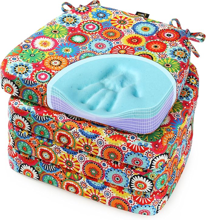 SUNROX Cooling Gel Memory Foam Chair Cushions, 2.6" Thick U-Shaped Dual-Layer by SUNROX