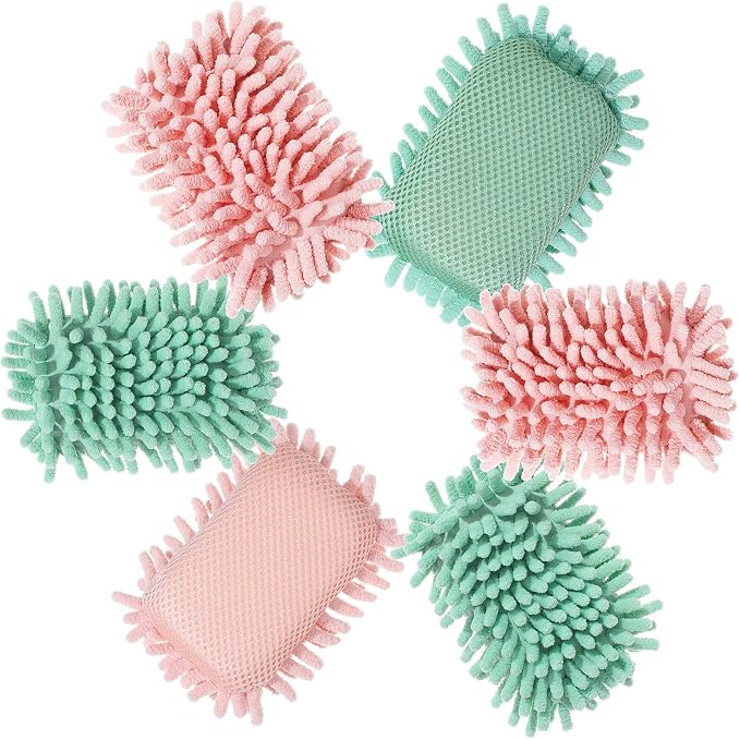 Zonon 6 Pieces Washable Microfiber Shag Dry Erase Board Eraser Microfiber Shag by Zonon