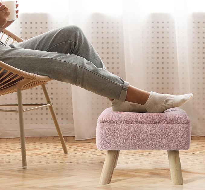 OGEMXU Storage Ottoman, Small Foot Stool Ottoman - Image 2