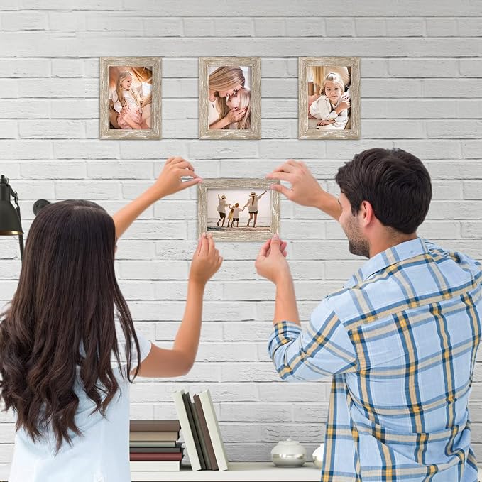 Giftgarden 12 Pack 3.5x5 Picture Frame Distressed White Beige, Rustic 3.5 by 5 - Image 4
