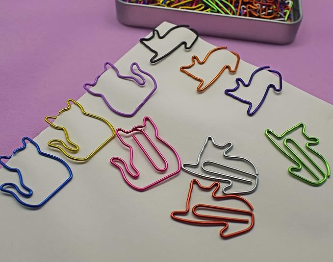 100 pcs Cat Paper Clips Cute Decorative Paperclips, Cat Lover Gifts - Image 5