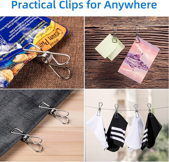 40 Pack Wire Clothes Pins Heavy Duty Outdoor, Stainless Steel ClothesPins - Image 5