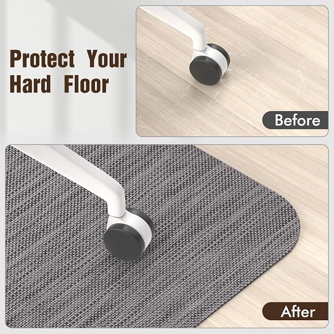 Blvornl Office Chair Mat for Hardwood Floor, Large Anti-Slip Hard Floor - Image 3