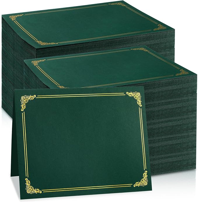 gisgfim 160Pcs Certificate Holders Diploma Covers Single Sided Gold Foil Border by gisgfim
