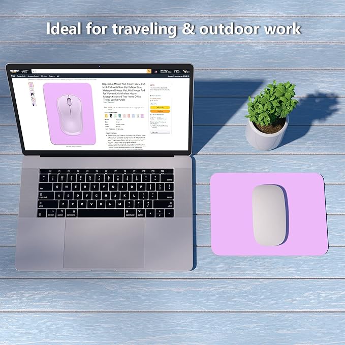 Dapesuom Small Mouse Pad, 6 x 8 Inch Thick Rubber Premium-Textured Non-Slip - Image 7