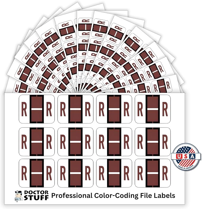 Doctor Stuff - File Folder Labels, Alphabet Letter R Stickers, Compatible - - Image 2