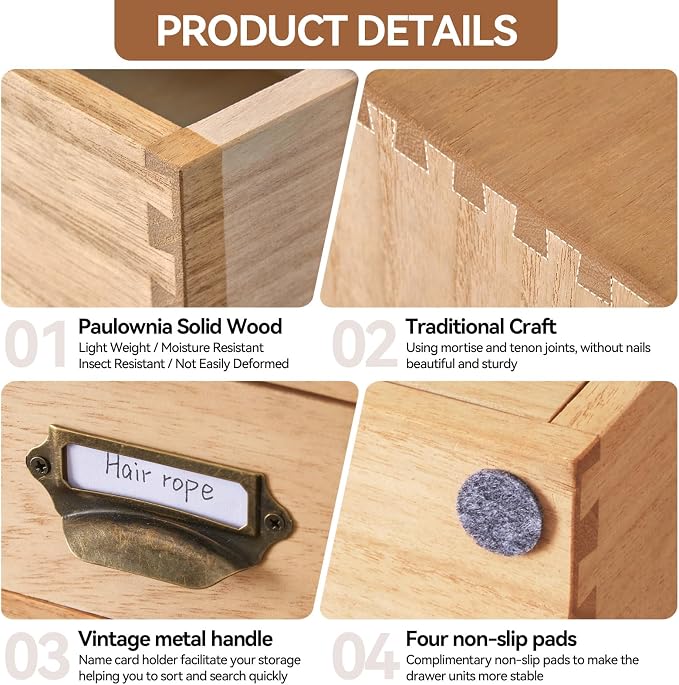 KIRIGEN Wooden Desk Storage Cabinet - Image 6