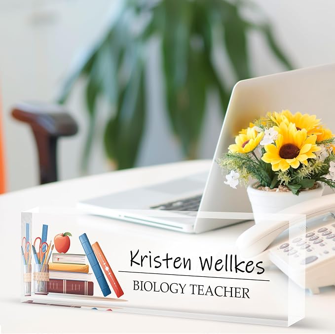 Custom Desk Name Plate Personalized, Acrylic Name Plates - Image 2
