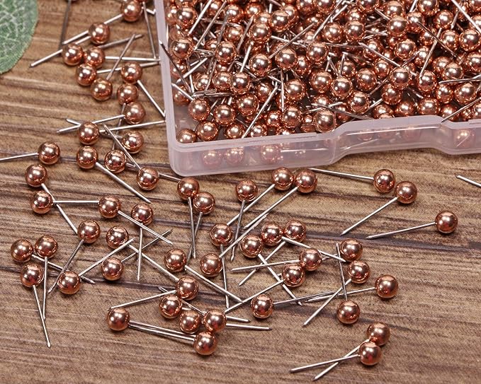 Tupalizy 1/8 Inch Small Round Ball Head Decorative Push Pins Map Thumb Tacks - Image 2