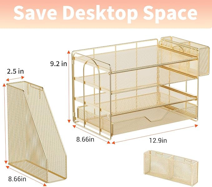 OPNICE Desk Organizers and Accessories, 4-Tier Office Desk Accessories & - Image 4