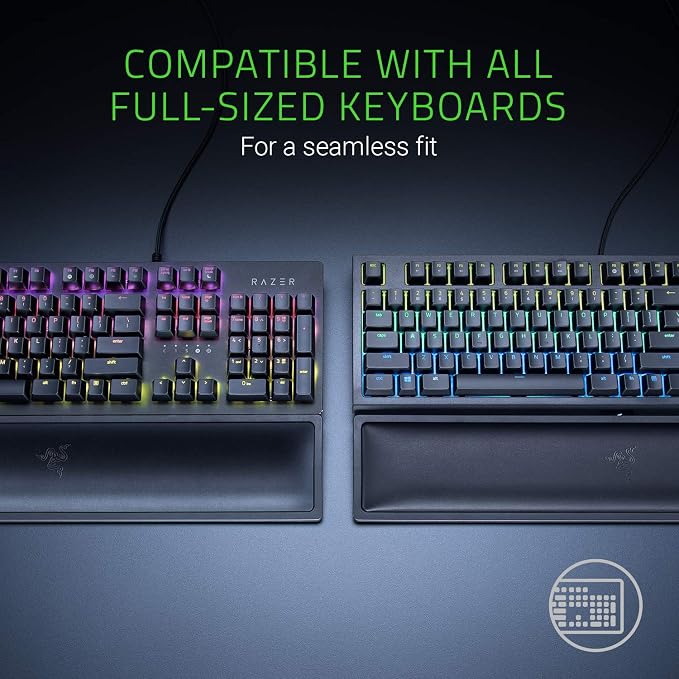 Razer Ergonomic Wrist Rest Pro for Full-Sized Keyboards: Cooling Gel Infused - Image 4