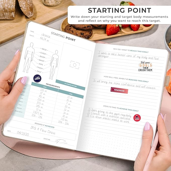 Clever Fox Weekly Meal Planner - Weekly & Daily Meal Prep Journal with Shopping and Grocery Lists for Menu Planning, Healthy Diet & Weight Loss Tracking, Lasts 1 Year, Undated, A5 - Seashell-DeskLoop Office