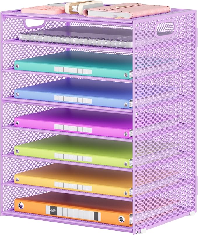 Lavatino 8-Tier Office Desk File Organizer, Letter Tray Paper Organizer by Lavatino
