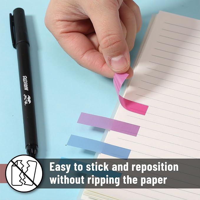 Mr. Pen- Colorful Sticky Tabs, 16 Sets, Translucent Page Markers | - Image 7