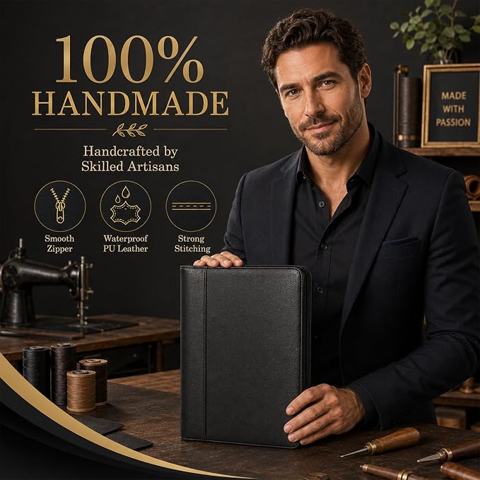 Darolin Vegan Leather Padfolio Portfolio - Image 5