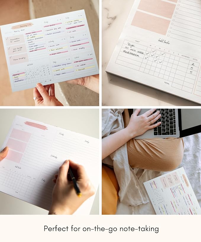 Lamare Weekly Planner Notepad – Premium Undated Weekly To Do List Notepad - Image 9